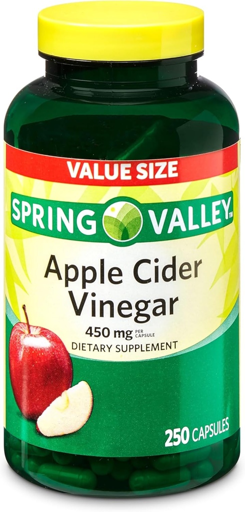 Apple Cider Vinviron Capsules 450 mg - ACV supplement for wellness, 250 Greve - Apple Cider Vinviron Pills, Vinagre de Manzana Capsulas