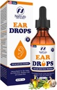 Natural Ear Drops for Ear Infektion - Urte Eardrops for voksne, Børn & Kæledyr - Lindrer ubehag, Ear Aches, Itchy Ears, Svømmer 's Ear, & Loosens Wax - Kids Safe Ear Oil Made in USA