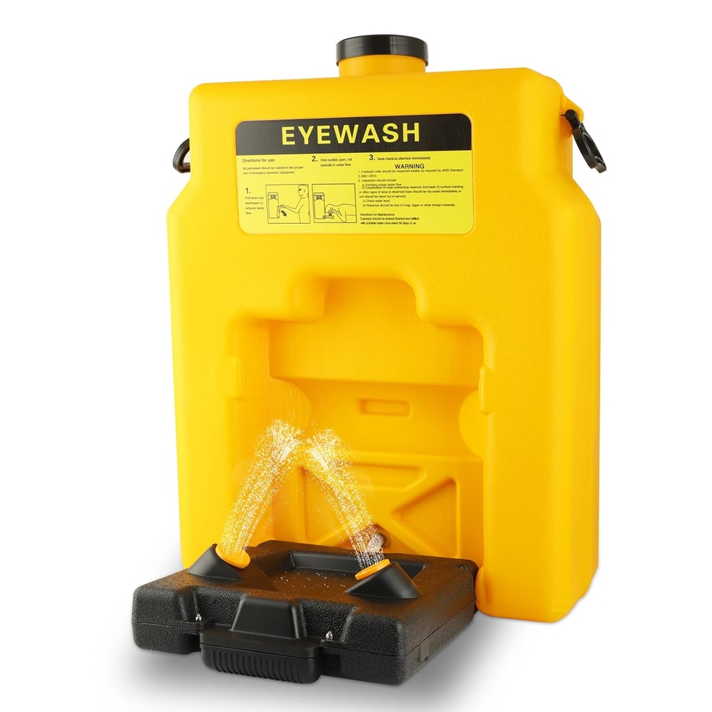Portable Eyewash-Station Emergency OSHA-Approved Yeipower - Wall Mounted Eye Wash First Aid 14 Gallon Eye Irrigation Equipment