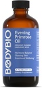 BodyBio Evening Primrose Oil - Natural Gamma Linolensyre til sund hud & hormon Balance - non-GMO, kold presset - 8oz