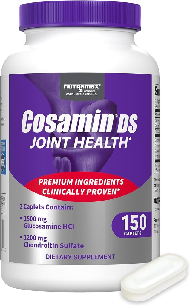 Nutramax Laboratories Cosamin ® DS Joint Health Supplement med Glucosamin & Chondroitin til Mænd & Kvinder Fælles Sundhed, 150 Caplets