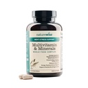 NatureWise Multivitamin til mænd + Stress Support + Fulvic Ionic Minerals + Probiotika til Immunitet, mandlig sundhed, fordøjelse + hele økologiske fødevarer - Vegetarisk, ikke-GMO - 60 kapsler [1-måned Tilgang]