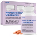 Curist Omeprazol 20mg tabletter - 42 grev delayed- release tabletter - Acid Reflux Medicin til Heartburn Relief