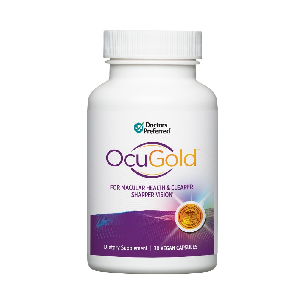 DOCTORS 'PRÆFERREED Clinical- Grade OcuGold Eye Vitaminer med Lutein og Zeaxanthin til Macula & Retina sundhed, Digital Eye Strain, Eye Træthed og visuel ydeevne - 30 Veganske kapsler