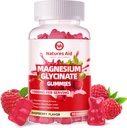 Magnesium Glycinate Gummies 1000mg - Sugar Free Magnesium Kalium Supplement med D-vitamin, B6, CoQ10 for rolig Mood & Sleep Support - 90 Raspberry Gummies.