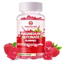 Magnesium Glycinate Gummies 1000mg - Sugar Free Magnesium Kalium Supplement med D-vitamin, B6, CoQ10 for rolig Mood & Sleep Support - 90 Raspberry Gummies.