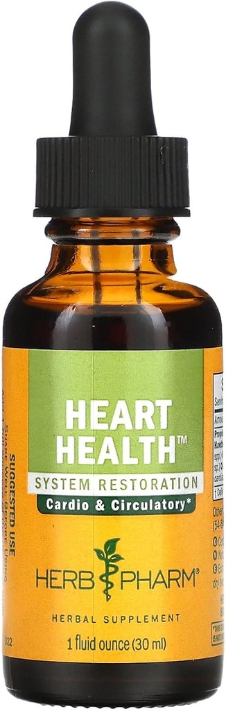 Herb Pharm Heart Health Liquid Herbal Formel med Hawthorn til cardiovaskulær systemsupport - 1 Ounce (FCACT01)