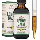 Dobbelt Wood Kosttilskud Økologisk Lemon Balm Tinktur - for fordøjelse og afslapning 590mg - 2FL OZ, 120 Servere (Bedre Absorberet end kapsler, Great for Lemon Balm Tea)