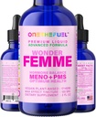 Wonder Femme Plant- Based Hormone Balance Menopause Hot Flashs Relief Support 100% Natural 17 Herbal Kvinder Estrogen Health Supplement Dong Quai Vitex + Fast Absorb Tincture 2 oz. Flydende