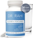 Magnesium L- Threonate Capsules - Lavet i USA 90 Kapsler - Patenteret Formel for hjernemasse, hukommelse og fokus - Non-GMO, Gentle Magnesium Supplement for voksne - Klar og fokuseret af Dr. Rahi