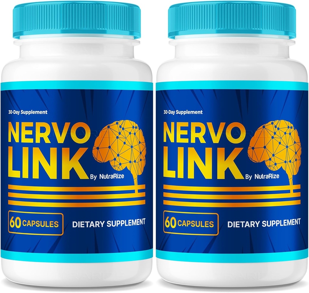 (2 Pack) NervoLink - Daglige Support Kapsler med en afbalanceret Formel for Fokus, Alerness, og Everyday Sharpness, Easy- to- Take Pills for Daily Wellness (120 Kapsler)