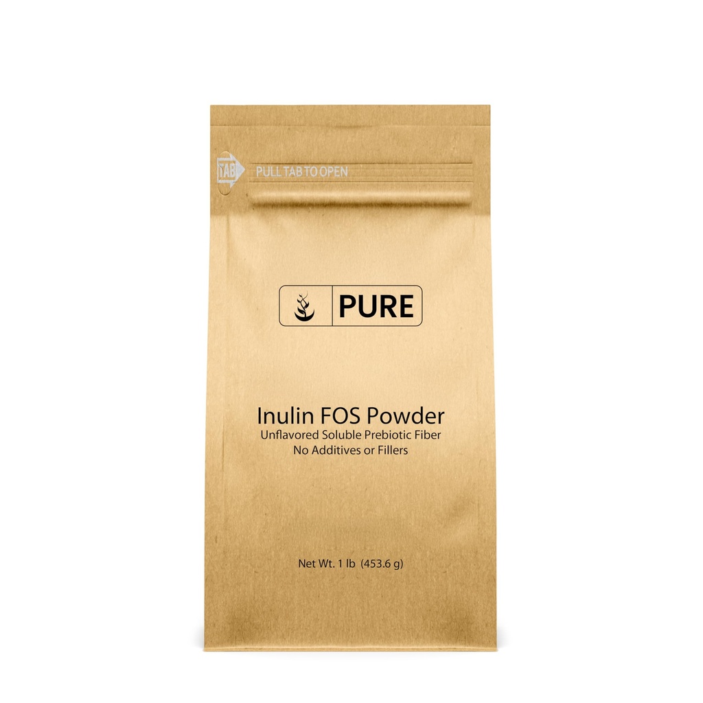 Pure Original Ingredients Inulin FOS Powder (1 LB) Altid Pure, Ingen Fyldere eller Tilsætningsstoffer, Lab Verified