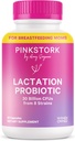 Pink Stork Amning Probiotik - 30 Millioner CFU 'er Multi Strain Postnatal Probiotika til Amning Kvinder - Support Brystmælk & Gut Sundhed, Postpartum Essentials, 30 Kapsler
