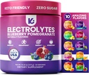 Keppi Electrolytes Powder - Blåbær Pomegranat Flavor 50 Servering - Ingen sukker hydrering tillæg med kalium, Magnesium, natrium - Keto, Vegan, Fasting- Friendly, Zero Calorie Electrolyte Drikke