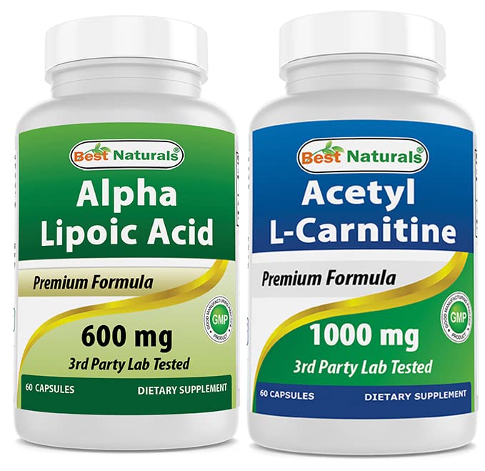 Bedste Naturals Alpha Lipoic Acid 600 mg & Acetyl L- Carnitin 1000mg