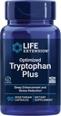 Life Extension Optimized Tryptophan Plus 1000mg - L- Tryptophan tillæg med Niacin og L- Lysin for sund søvn & stress Response - Gluten- Free, Non- GMO, Vegetar - 90 Kapsler