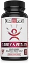 ZHOU Clarity and Vitality (tidligere DHEA) 50 mg, Hormonal Balance Formel for kvinder og mænd, sund aldring, ikke-GMO, Vegan, Gluten Free, 60 kapsler