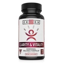 ZHOU Clarity and Vitality (tidligere DHEA) 50 mg, Hormonal Balance Formel for kvinder og mænd, sund aldring, ikke-GMO, Vegan, Gluten Free, 60 kapsler