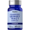 Piping Rock Cranberry Complex Supplement D4; 60 Kapsler D124; med D- Mannose og Probiotic Blend til kvinder og mænd D124; Advanced Urinary Formel D124; Non- GMO, Gluten Free