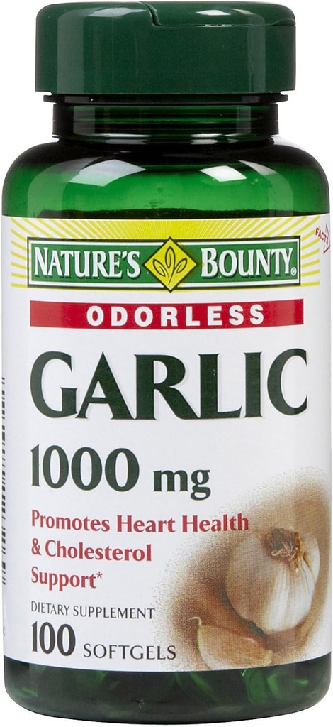 Nature 's Bounty Hvidløg Uddrag supplement, Understøtter Circulatory Funktion, 1000 mg Rapid Release Softels, 100 Greve, Pack af 3