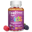 Feel Great Kids Rolig Magnesium Gummies - Magnesium supplement til børn - Magnesium Citrate Gummies - 60 Tæl