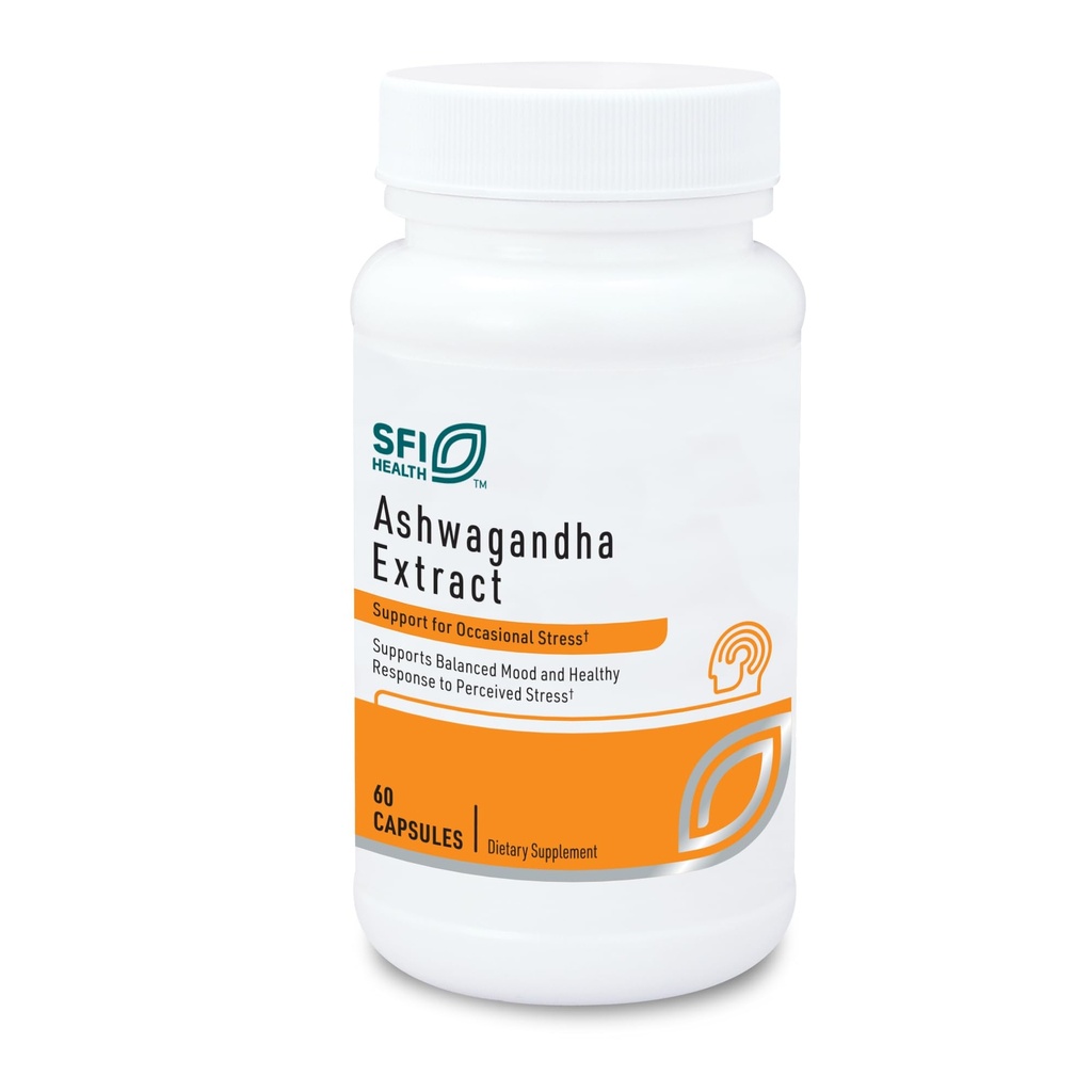 SFI Health Klaire Labs Ashwagandha Extract 300mg - Ashwagandha supplement til fremme hukommelse, kognitiv funktion & sund stress respons - Hypoallergen Ashwagandha Root Extract (60 kapsler)