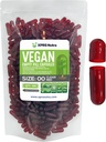 XPRS Nutra Størrelse 00 Tomme kapsler - 500 Grev Tomme Veganske kapsler - Vegetariske Tomme piller - Du Vegetabilske Kapsler Filling- Veggie Pill Caps (Clear Red)