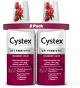 Cystex urinvejsinfektion støtte og forebyggelse - Cranberry Prebiotic Supplement med D-Mannose & C-vitamin til UTI beskyttelse & Urinary sundhed vedligeholdelse - 7,6 fl oz - (pakning med 2 stk.)