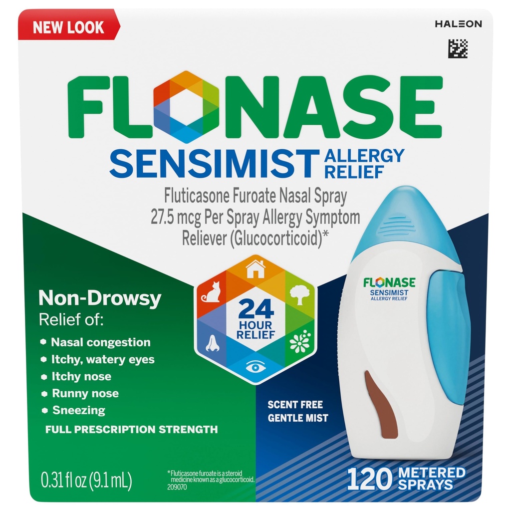 Flonase Følsomhed Allergi Relief Nasal Spray til non- Drowsy, 24-timers Multi- symptom Allergi Relief - 120 sprays