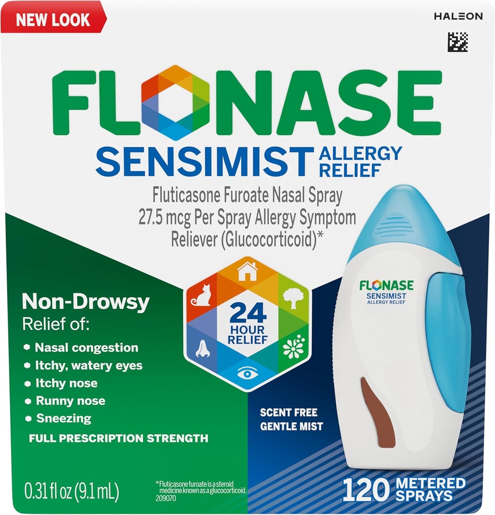 Flonase Følsomhed Allergi Relief Nasal Spray til non- Drowsy, 24-timers Multi- symptom Allergi Relief - 120 sprays