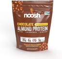 NOOSH Plant Based Mandel Protein Powder Chocolate 43 Gram - Vegansk Protein Powder, Alle naturlige ingredienser, Non-GMO, Gluten Free, Kosher, Peanut Free, Soy Free, Dairy Free (Chocolate)