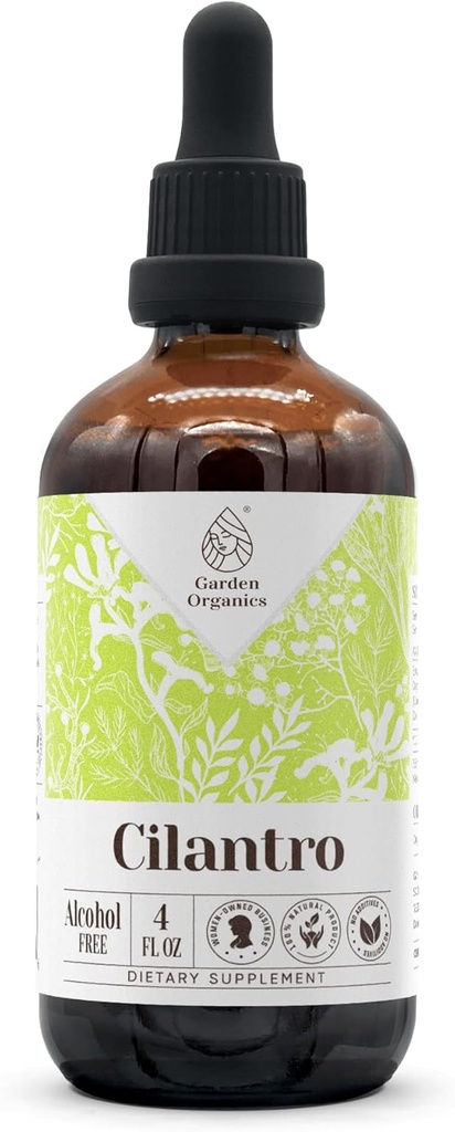 Cilantro Alkohol- Free Natural Tincture Extract, Immunsystemet Booster, Flydende dråber Lavet af 100% Cilantro Tørret Leaf (4 fl oz)