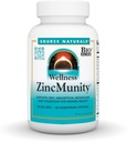 Source Naturals Wellness ZincMunity, Understøtter Zink Absorption, Metabolisme og udnyttelse af immunheat *, 50 mg Zink - 60 vegetariske kapsler