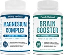 Magnesiumkompleks - Citrat, Malat, Taurat, Oxide, Bisglycinat, Aspartat + Brain Supplement - Nootrop Brain Booster for Focus, Clarity, Forbedret hukommelse, Koncentration