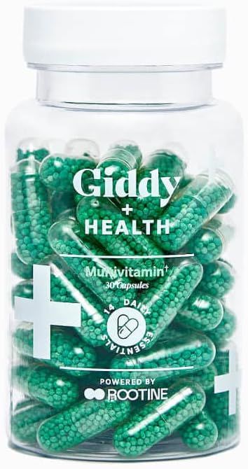 Giddy + Health Multivitamin med B- kompleks, D3, og zink