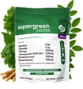 100% Natural Green Superfood Powder - Dagligt tillæg med 40 superfødevarer, vitaminer og mineraler - Understøtter energi, stress og immunitet - 30 dage 360 Bedste Berry Flavor (1 Bag)