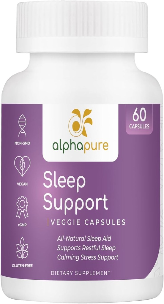 Sovetilskud med Melatonin, Ashwagandha, L- Theanine & urter - 60 kapsler