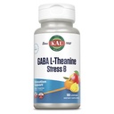 KAL GABA L- Theanine Stress B Lozenge, B Complex Vitamin Supplement, sund afslapning, Mood & Focus Support, Natural Mango Tangerine Flavor, Vegan, 50 Servere, 100 Lozenges