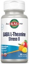 KAL GABA L- Theanine Stress B Lozenge, B Complex Vitamin Supplement, sund afslapning, Mood & Focus Support, Natural Mango Tangerine Flavor, Vegan, 50 Servere, 100 Lozenges