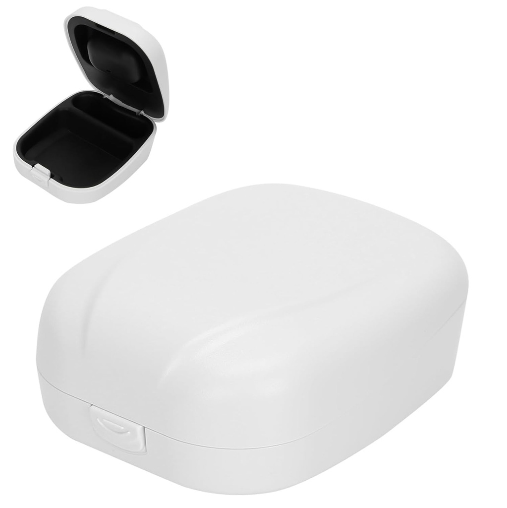 Bag den Ear hørelse støtte sag, vandtæt Drop modstand opbevaring boks Portable Beskyttende Box Høringsstøtte Container til opbevaring hørelse hjælpemidler (hvid)