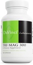 DAVINCI Tri- Mag 300 - Triple Complex med Magnesium Glycinat, Taurinat & Malat - Rolig Magnesiumtillæg for søvn - Nerve Support Formel - 120 kapsler (30 Servere)
