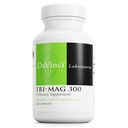 DAVINCI Tri- Mag 300 - Triple Complex med Magnesium Glycinat, Taurinat & Malat - Rolig Magnesiumtillæg for søvn - Nerve Support Formel - 120 kapsler (30 Servere)