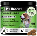 Grass Green Max Strength Chews for Dogs - Premium Hund Uringræsplæne Spot Saver Supplement - Understøtter sund fordøjelse, Gut & Urinary Sundhed med Probiotika, DL- Methionin & Yucca (90ct Duck Flavor)