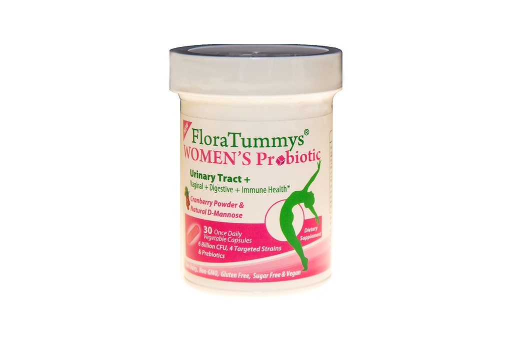 FloraTummys Kvinder Probiotika, Urinstof fordøjelseshæmmende immunsystem Sundhed, Tranebær pulver, Kosher Certificeret, Non- Dairy, Gluten Free, Non- GMO