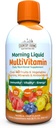 Country Farms Flydende Multivitamin, Vitamin og Mineraler til immunforsvar og energi, Urtebind, Vegansk, Multivitamin for kvinder og mænd, Gluten Free, Tropical Fruit Flavor, 32 fl oz