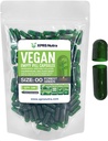 XPRS Nutra Størrelse 00 Tomme kapsler - 100 Grev Tomme Veganske kapsler - Vegetariske Tomme piller - Du Vegetabilske Kapsler Filling- Veggie Pill Caps (Forest Green)