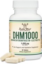 DHM1000 Dihydromyricetin (DHM) Tablets - Most Powerful DHM Supplement on the Market - 1.000mg (30 Greve) Forbedret med elektrolytter til hydrering og leverstøtte ved Double Wood