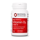 PROTOKOL FOR LIV BALANCE - D3- vitamin 5000 IE (høj potens) støtter Calcium Absorption, Knogler og dental sundhed, immunsystemet funktion, nervesystemet, og kognitiv funktion - 120 Softgels
