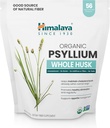 Himalaya Organic Psyllium Whole Husk, Natural Daily Fiber Supplement, Regularitet, Appetite Management, USDA Certified Organic, Non- GMO, 56- Tablespon Supply, Unflavored, 12 Oz