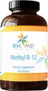 RHMD Methyl B- 12 Lozenges - 5000mcg B12 Methylcobalamin Methyl B12 - Vegansk vitamin B12 Kosttilskud - Ikke GMO (60 Quick Dissoll Lozenges)